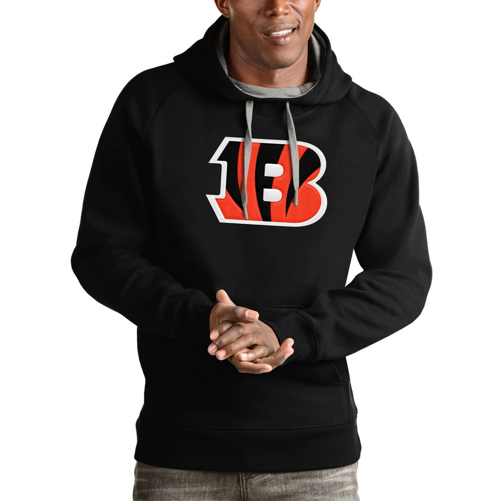 Cincinnati Bengals Antigua Victory Pullover Hoodie - Black