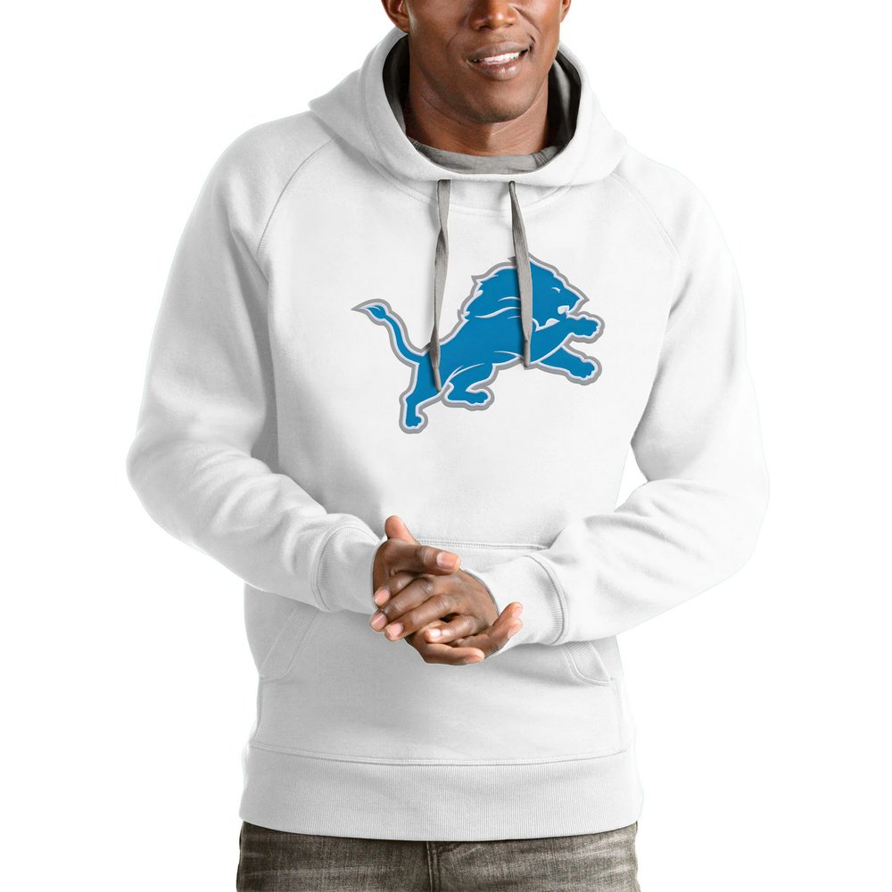 Detroit Lions Antigua Victory Pullover Hoodie - White