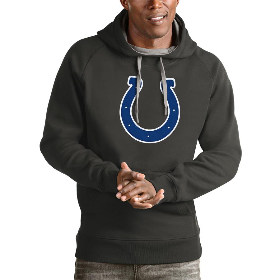 Indianapolis Colts Antigua Victory Pullover Hoodie - Charcoal