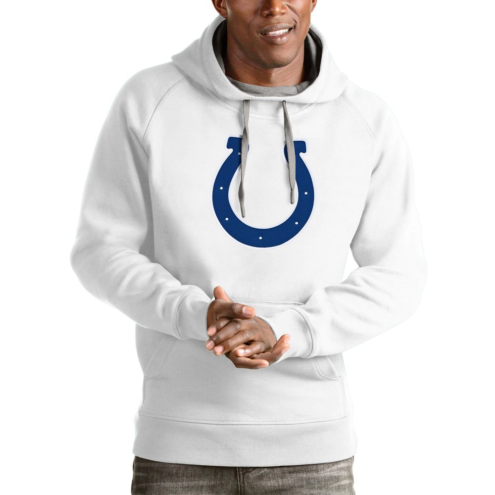 Indianapolis Colts Antigua Victory Pullover Hoodie - White