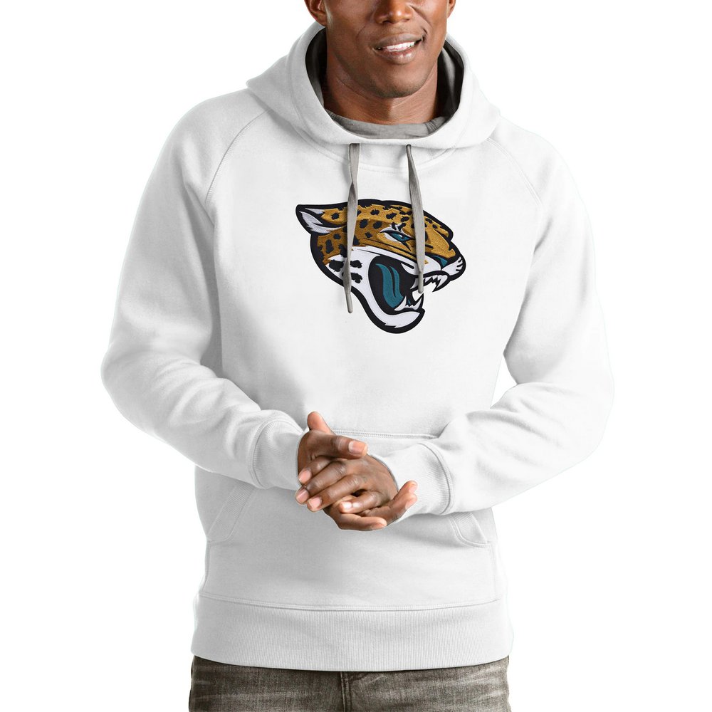 Jacksonville Jaguars Antigua Victory Pullover Hoodie - White