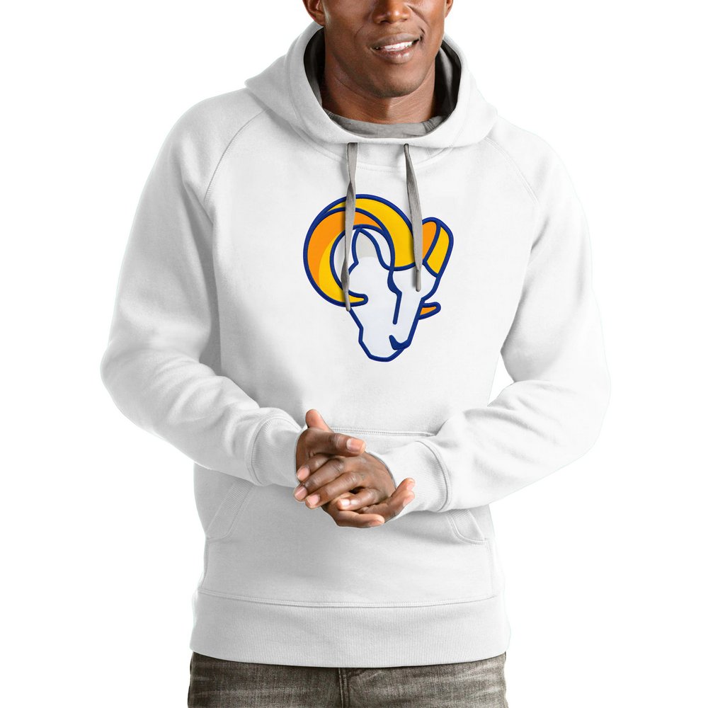 Los Angeles Rams Antigua Victory Pullover Hoodie - White