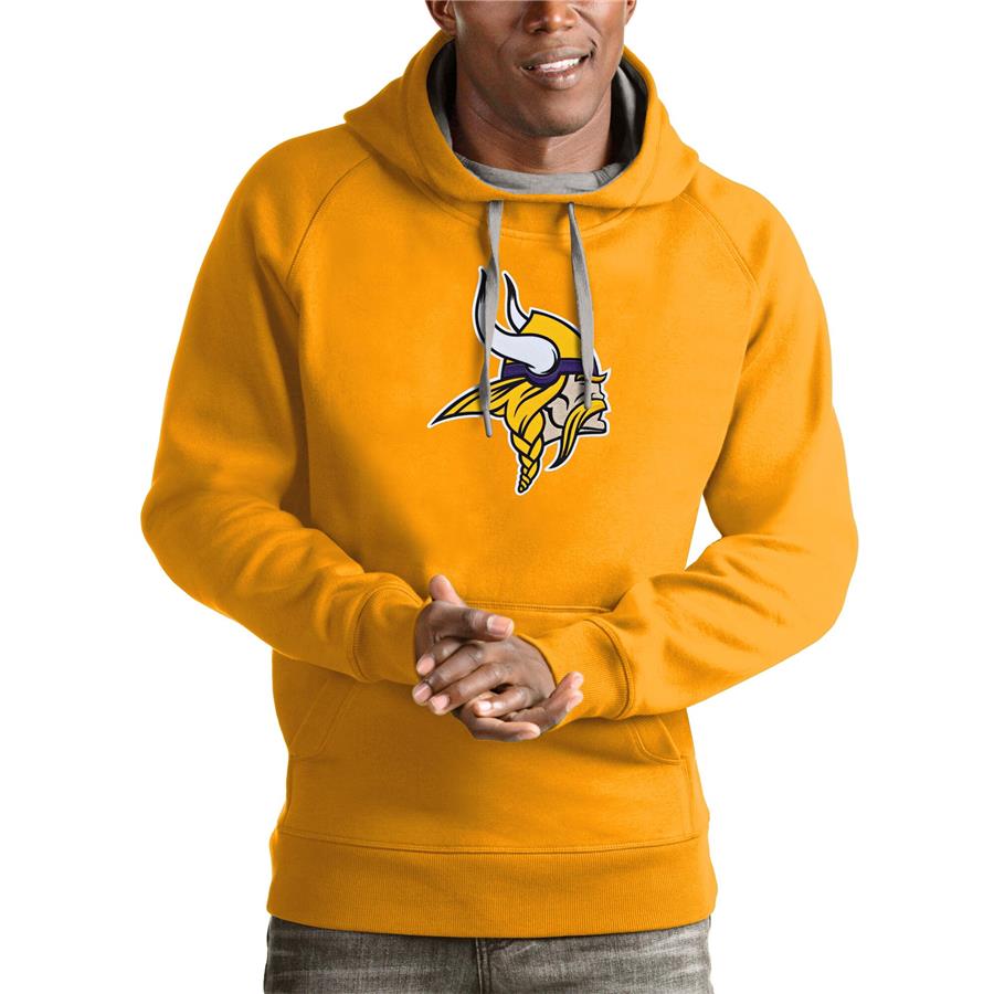 Minnesota Vikings Antigua Victory Pullover Hoodie - Gold
