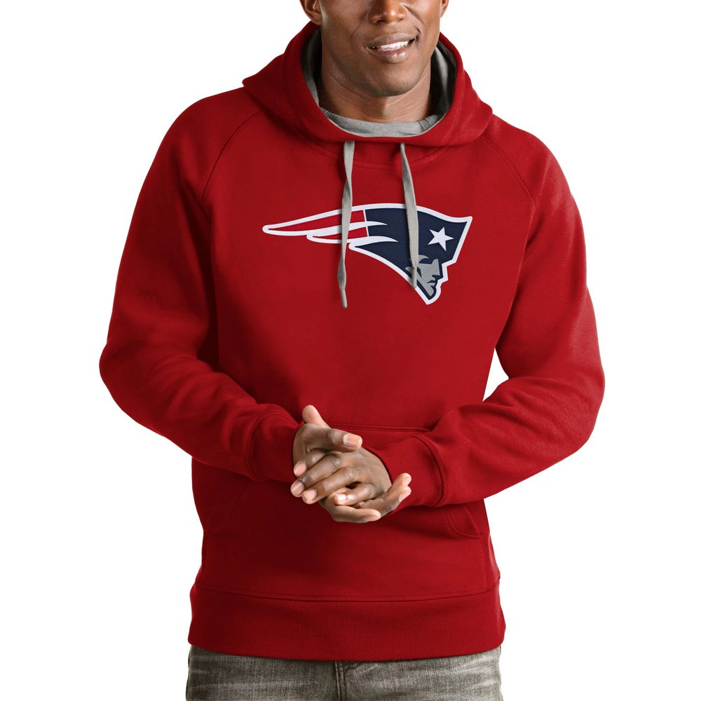 New England Patriots Antigua Victory Pullover Hoodie - Red