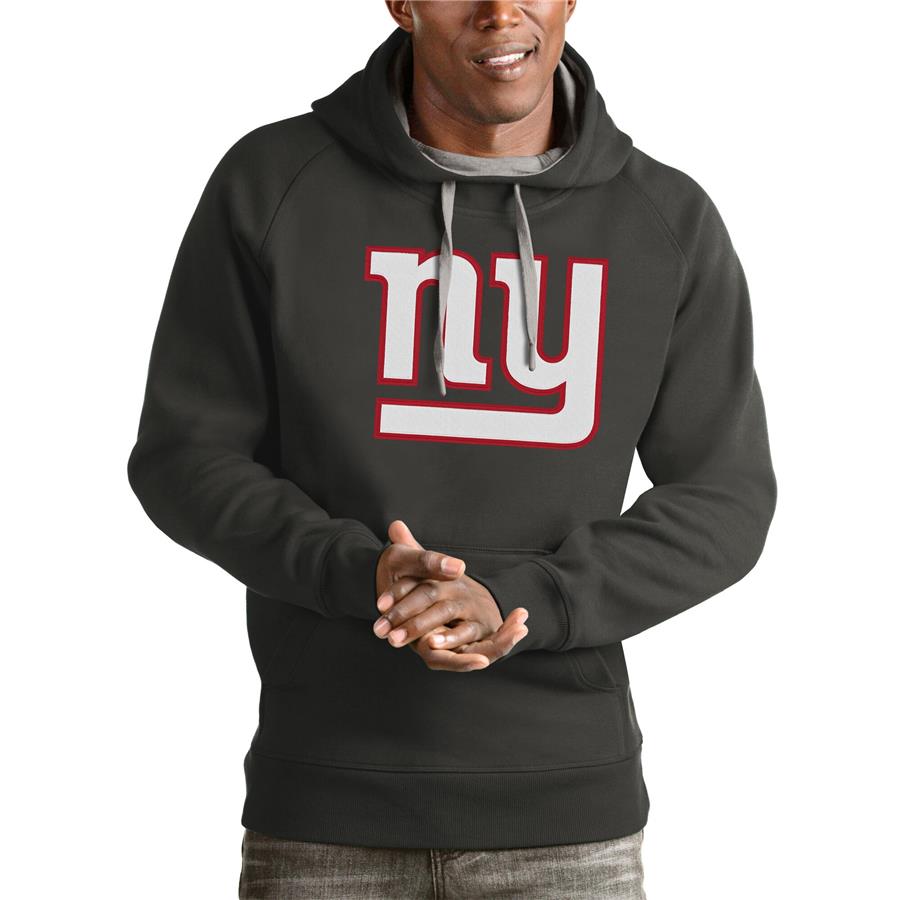New York Giants Antigua Victory Pullover Hoodie - Charcoal