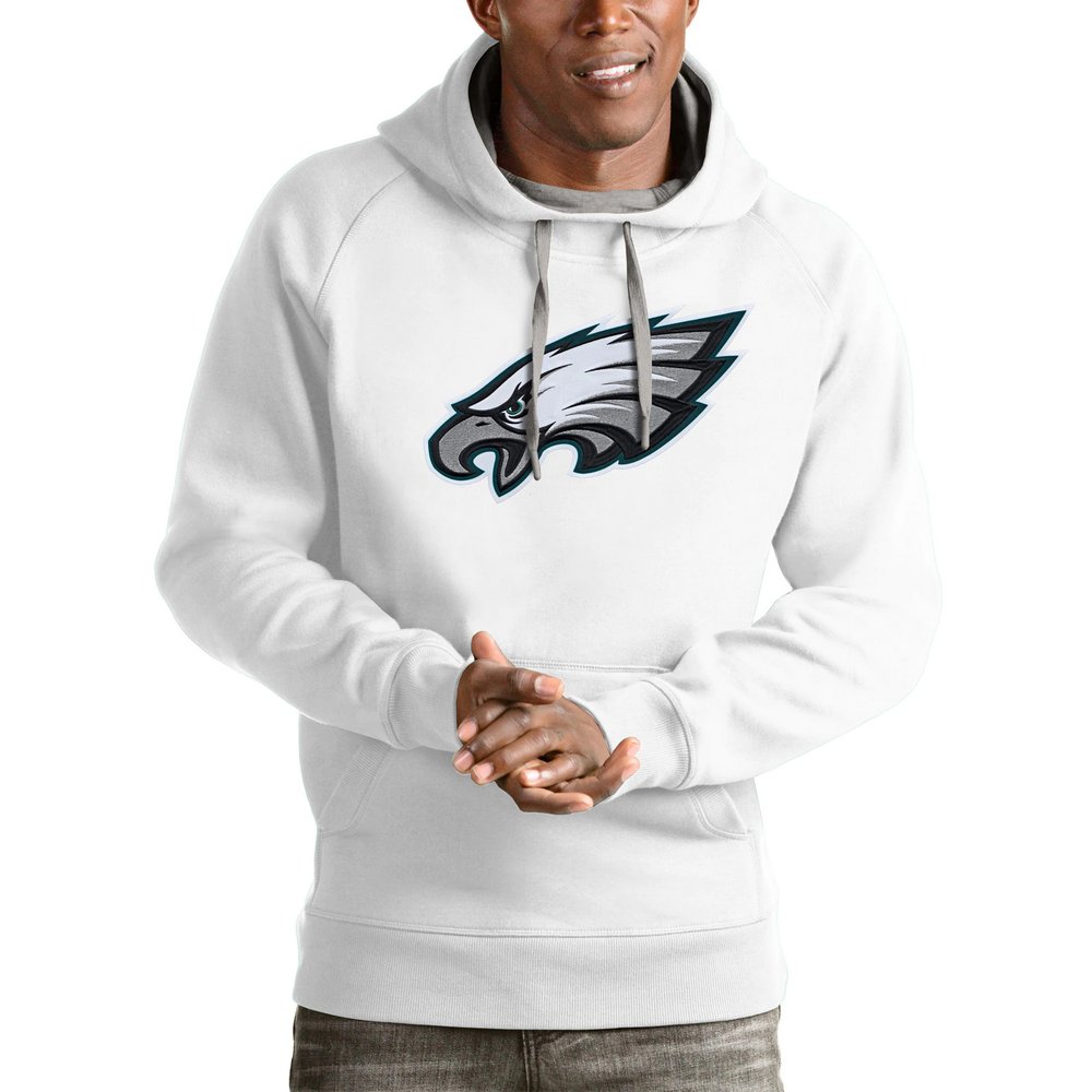 Philadelphia Eagles Antigua Victory Pullover Hoodie - White