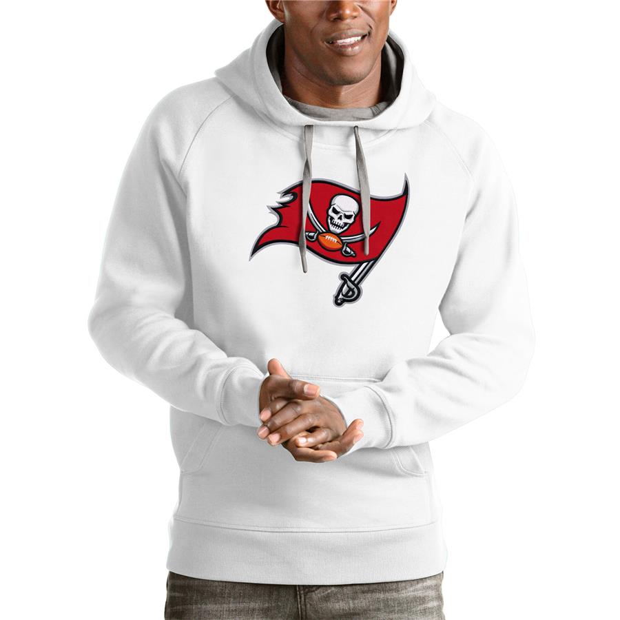 Tampa Bay Buccaneers Antigua Victory Pullover Hoodie - White