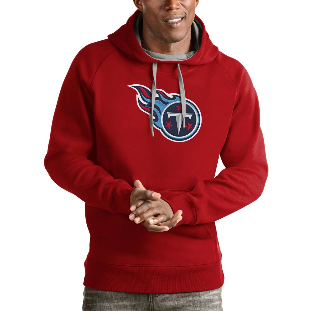 Tennessee Titans Antigua Victory Pullover Hoodie - Red
