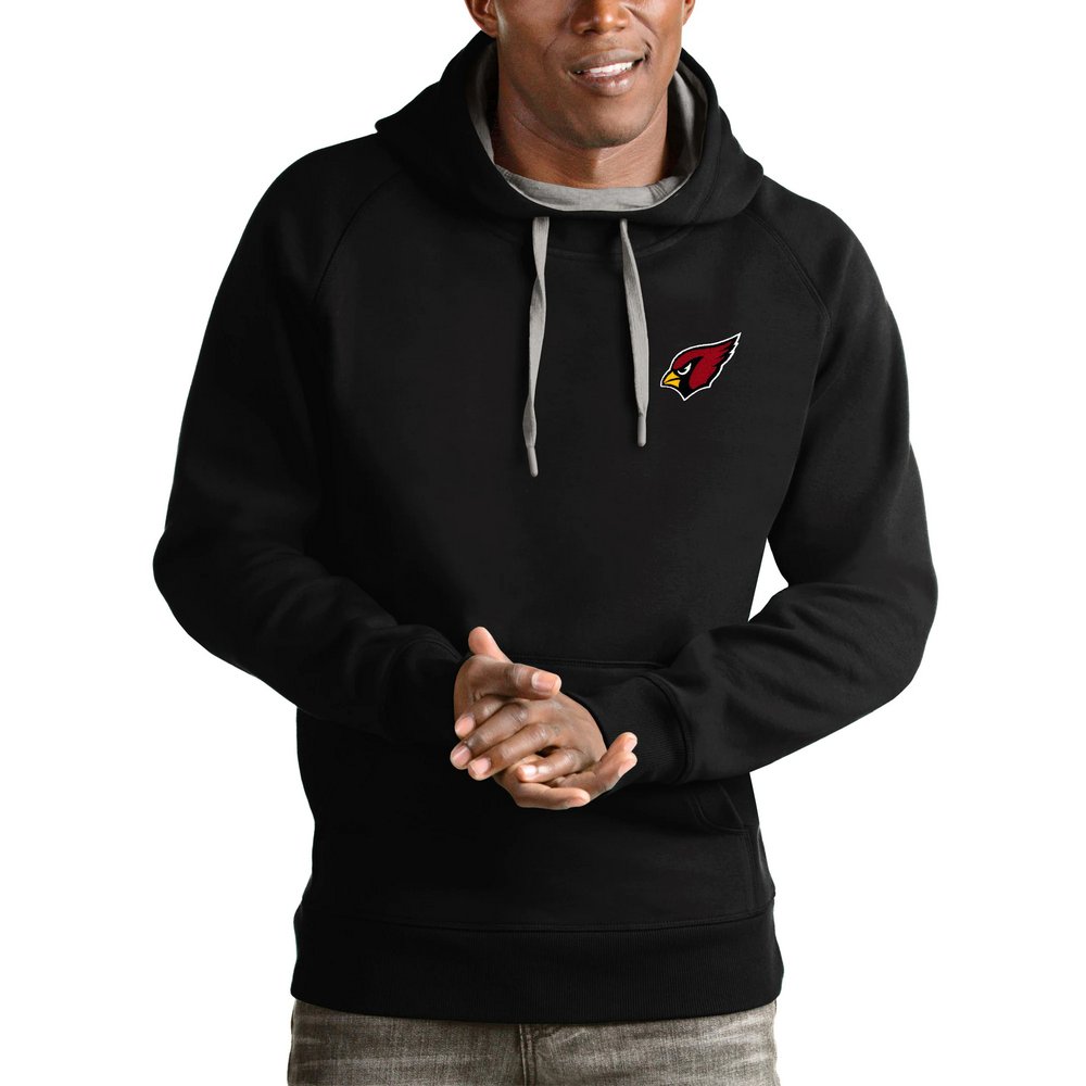 Arizona Cardinals Antigua Logo Victory Pullover Hoodie - Black
