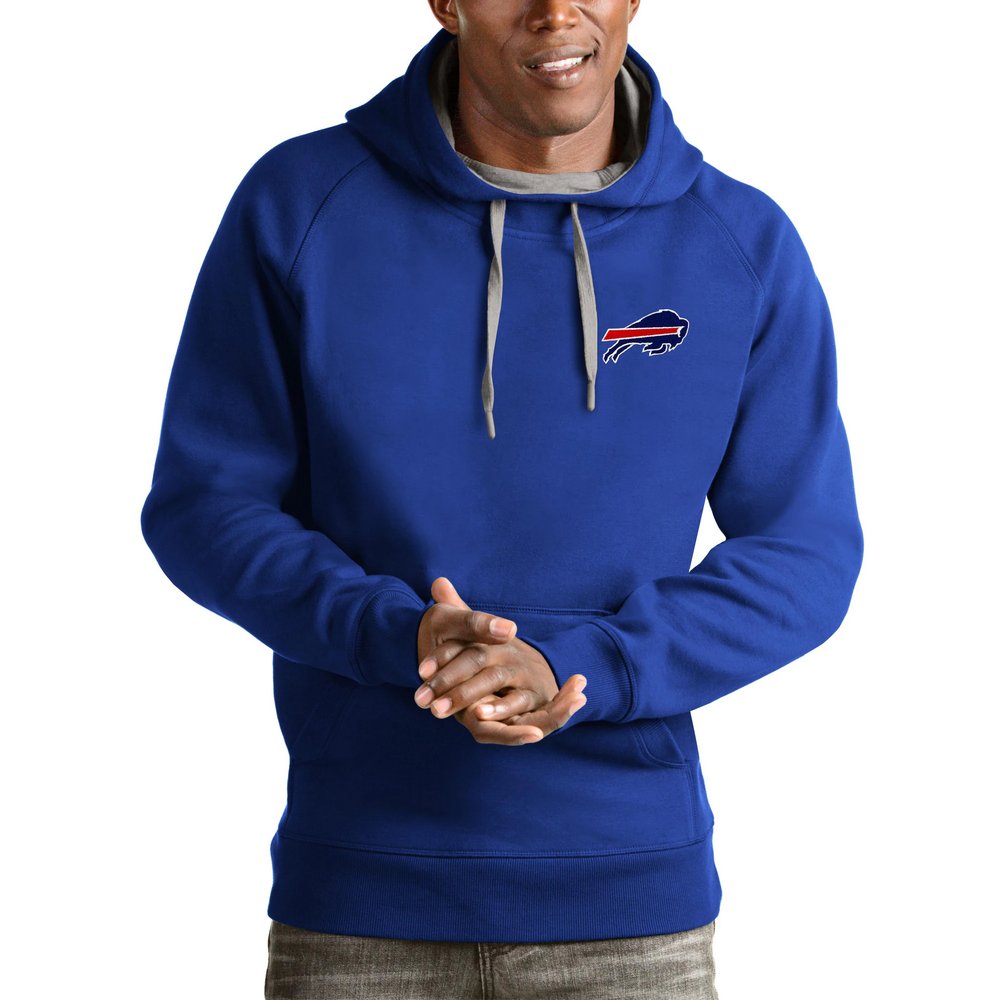 Buffalo Bills Antigua Logo Victory Pullover Hoodie - Royal