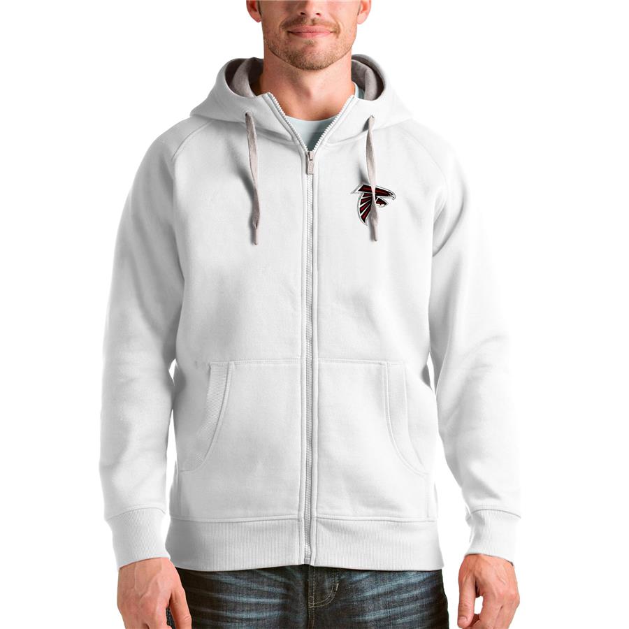 Atlanta Falcons Antigua Victory Full-Zip Hoodie - White