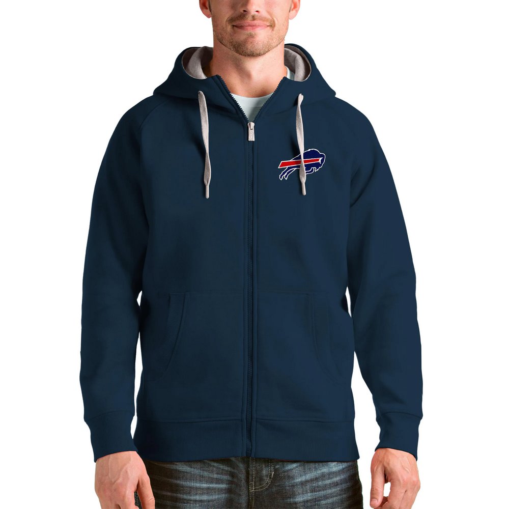 Buffalo Bills Antigua Victory Full-Zip Hoodie - Navy