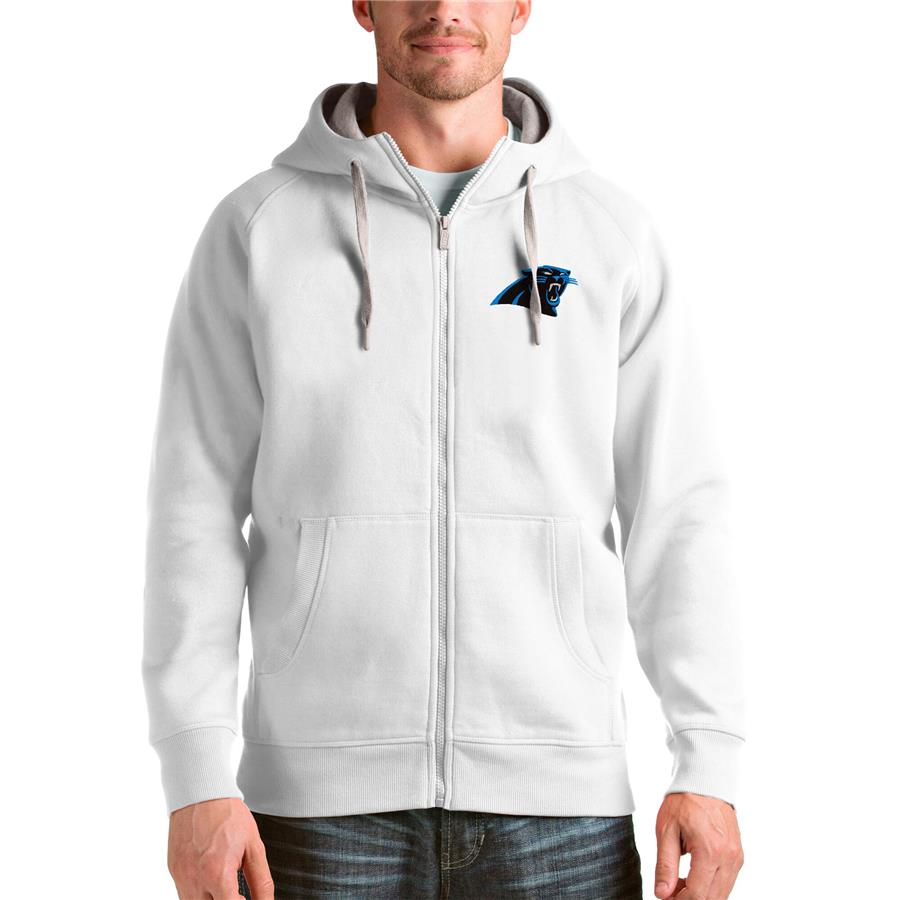 Carolina Panthers Antigua Victory Full-Zip Hoodie - White