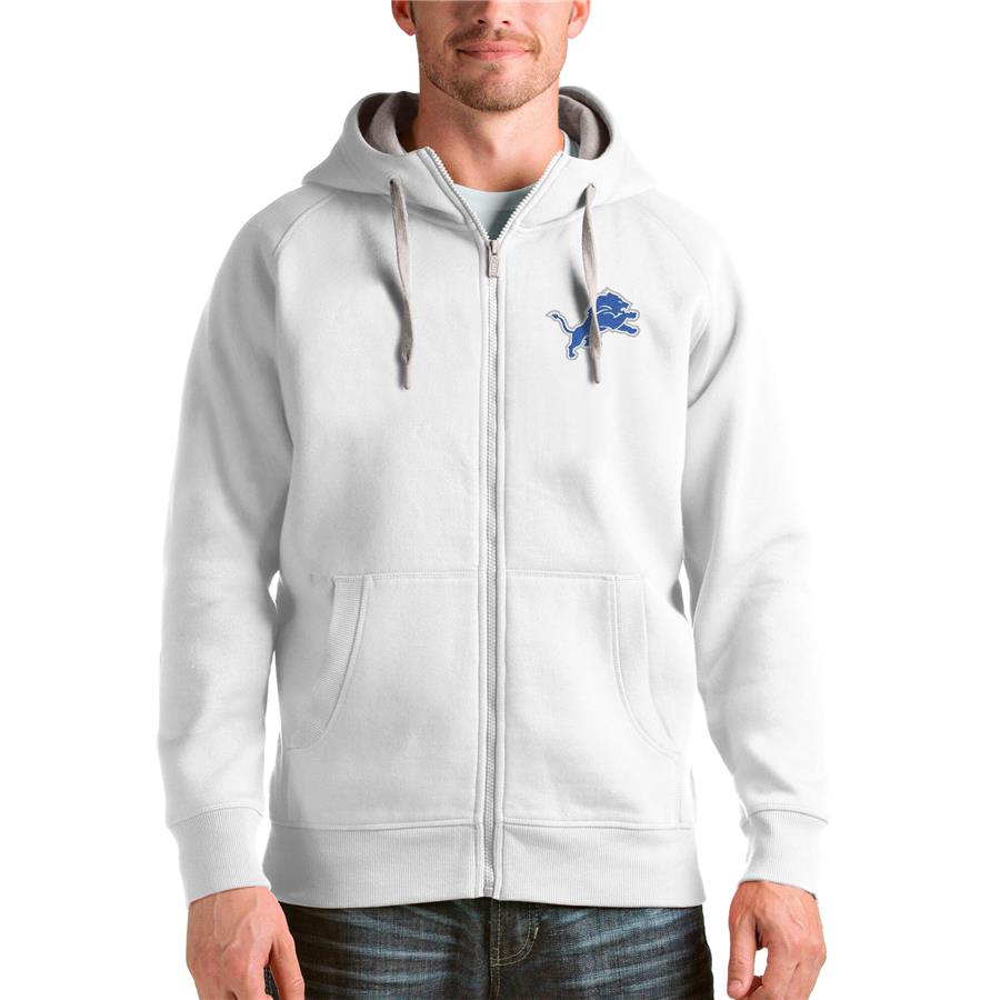 Detroit Lions Antigua Victory Full-Zip Hoodie - White