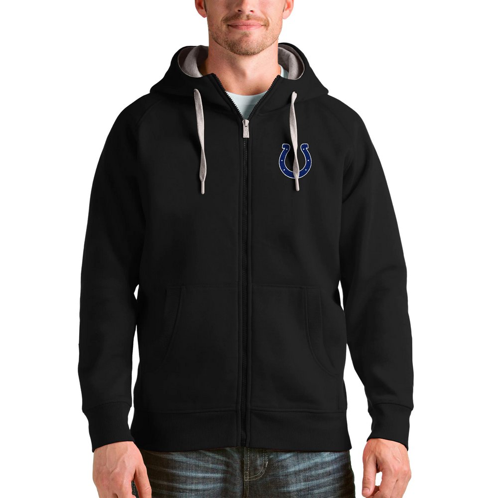Indianapolis Colts Antigua Victory Full-Zip Hoodie - Black