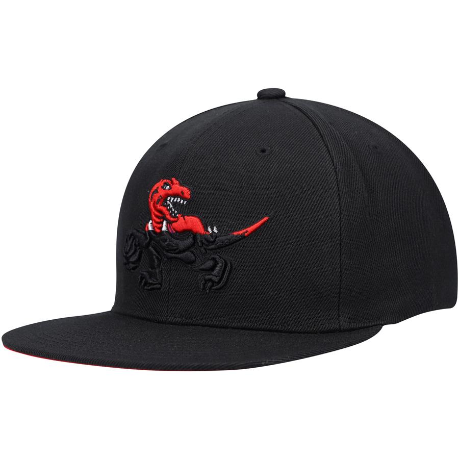 Toronto Raptors Mitchell & Ness Hardwood Classics Dip Down Snapback Hat - Black