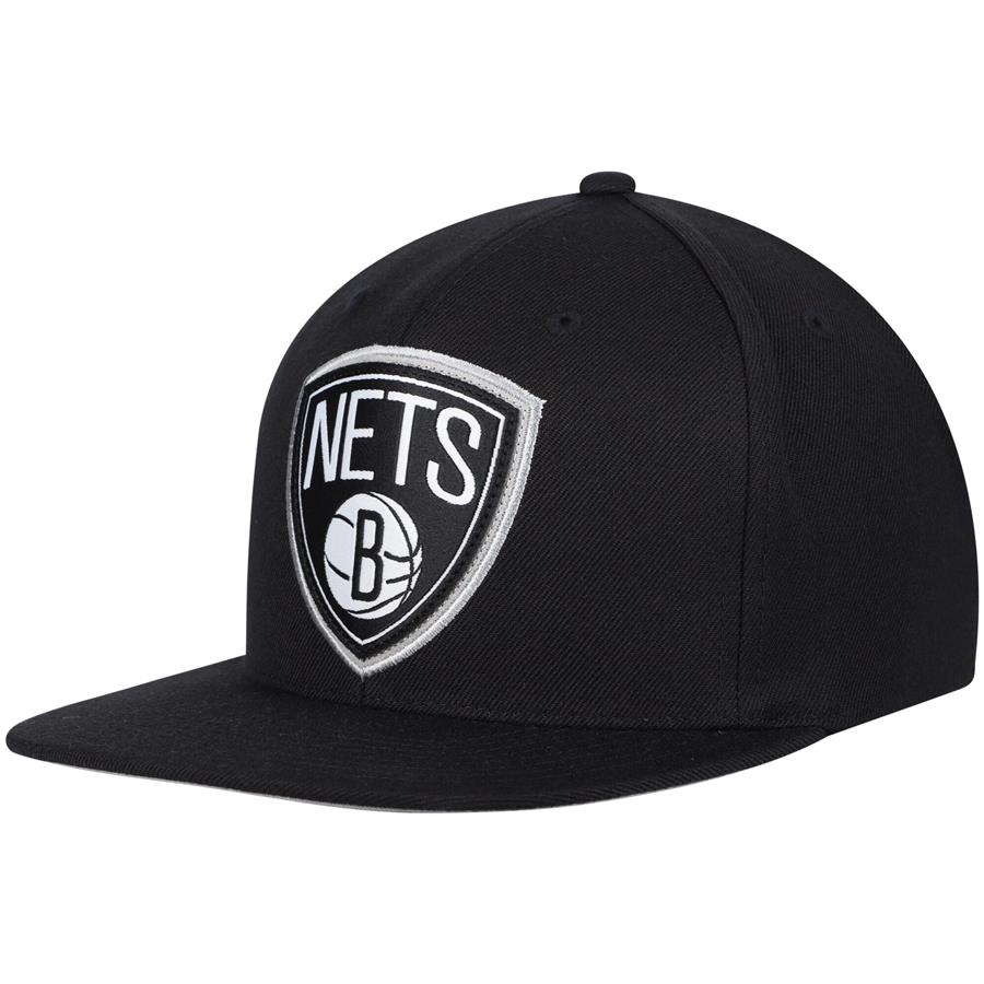 Brooklyn Nets Mitchell & Ness Hardwood Classics Pop Snapback Hat - Black