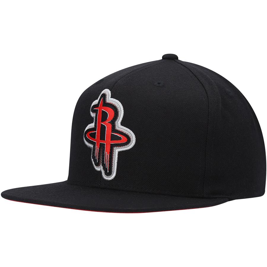 Houston Rockets Mitchell & Ness Hardwood Classics Pop Snapback Hat - Black