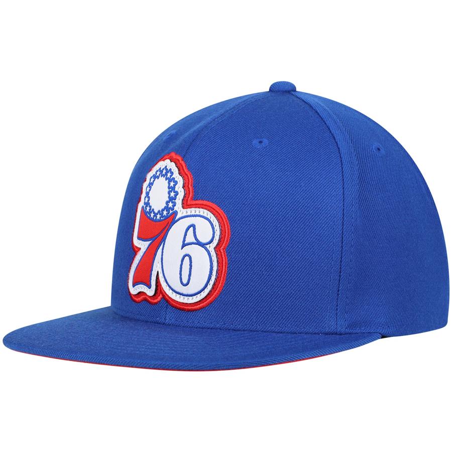 Philadelphia 76ers Mitchell & Ness Hardwood Classics Pop Snapback Hat - Royal