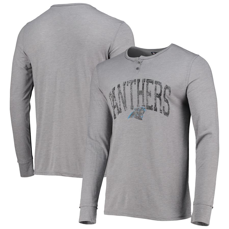 Лонгслив Carolina Panthers Concepts Sport Takeaway Henley Sleep (серый)