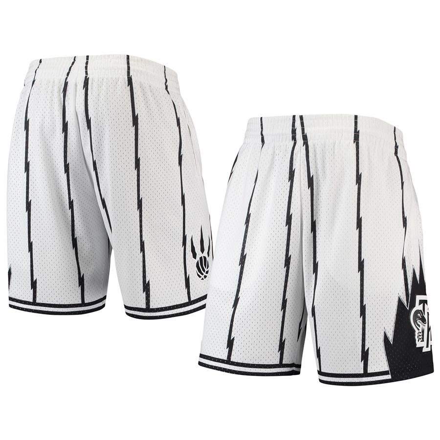 Toronto Raptors Mitchell & Ness Hardwood Classics White Out Swingman Shorts