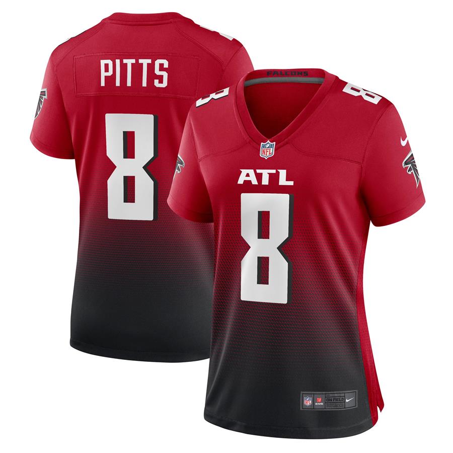 Kyle Pitts Atlanta Falcons Nike Women's 2021 NFL Draft First Round Pick Alternate Player Game Jersey - Red