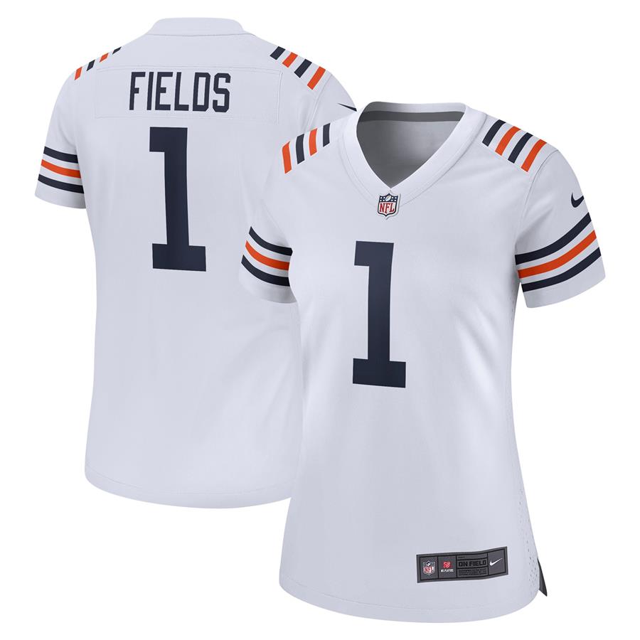 Justin Fields Chicago Bears Nike Women's 2021 NFL Draft First Round Pick Alternate Classic Game Jersey - White