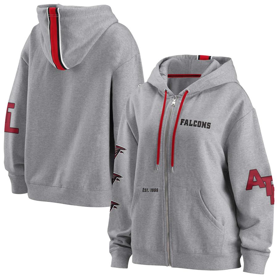 Atlanta Falcons WEAR by Erin Andrews Women's Full-Zip Hoodie - Gray