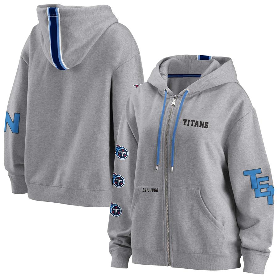 Tennessee Titans WEAR by Erin Andrews Women's Full-Zip Hoodie - Gray