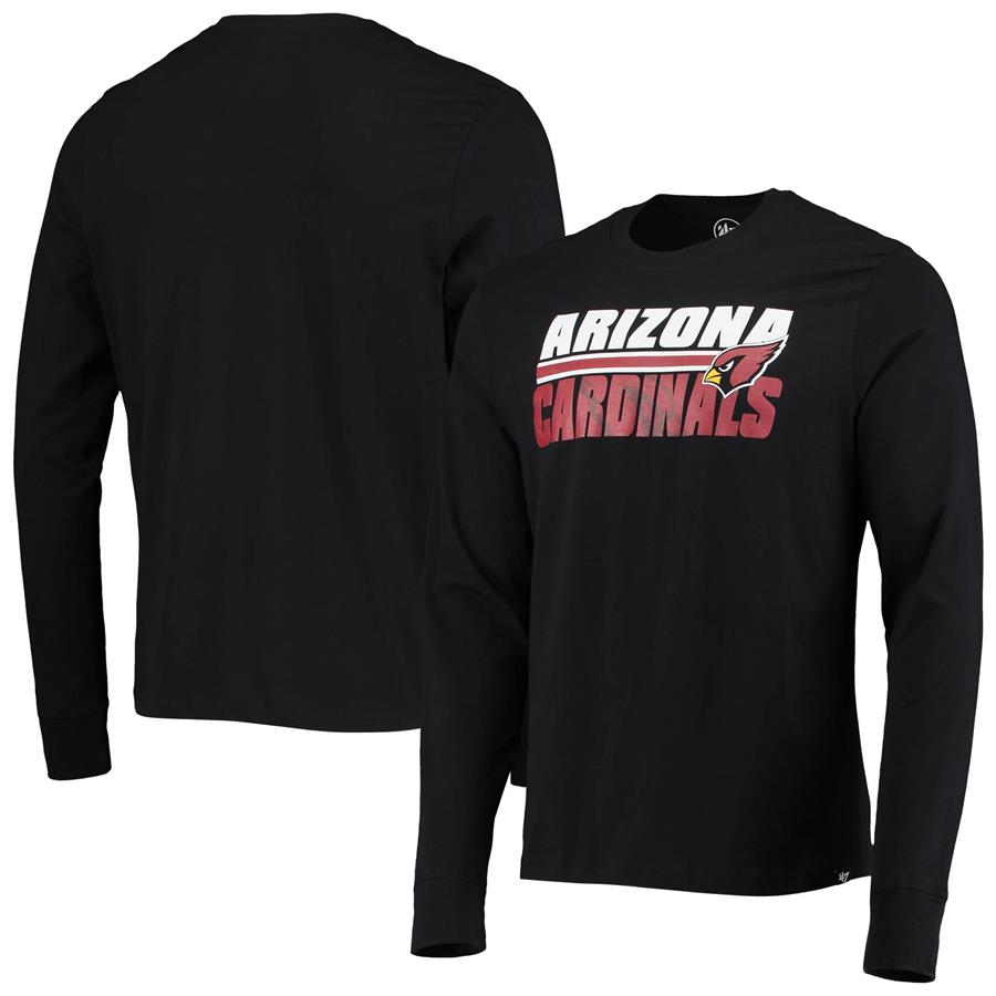 Arizona Cardinals '47 Shadow Super Rival Long Sleeve T-Shirt - Black