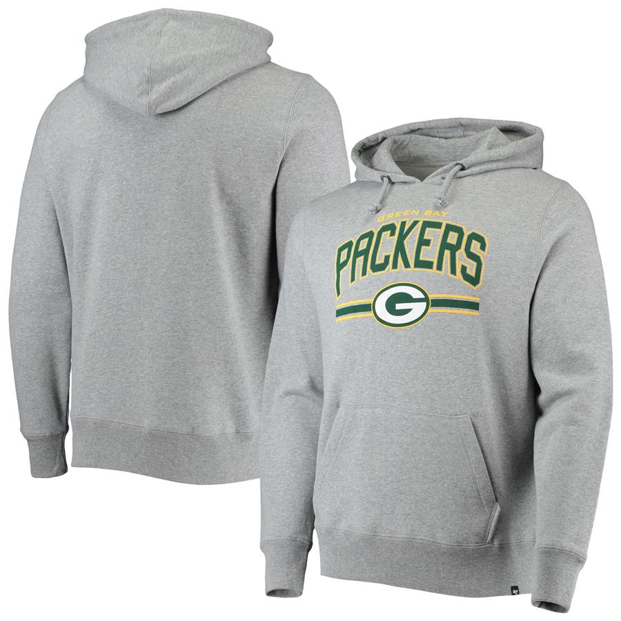Green Bay Packers '47 Varsity Arch Throwback Pullover Hoodie - Gray