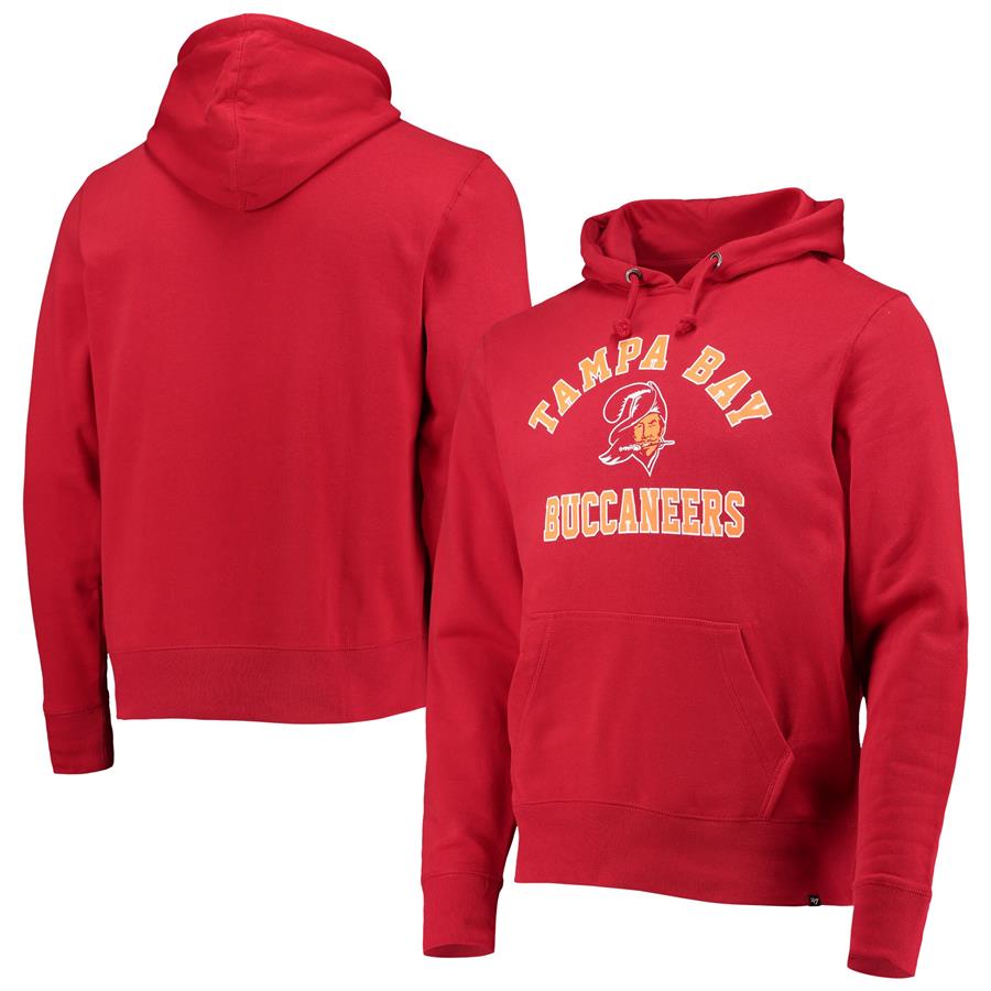 Tampa Bay Buccaneers '47 Varsity Arch Throwback Pullover Hoodie - Red