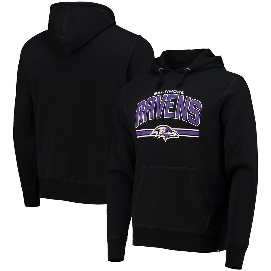 Baltimore Ravens '47 Foundation Pullover Hoodie - Black