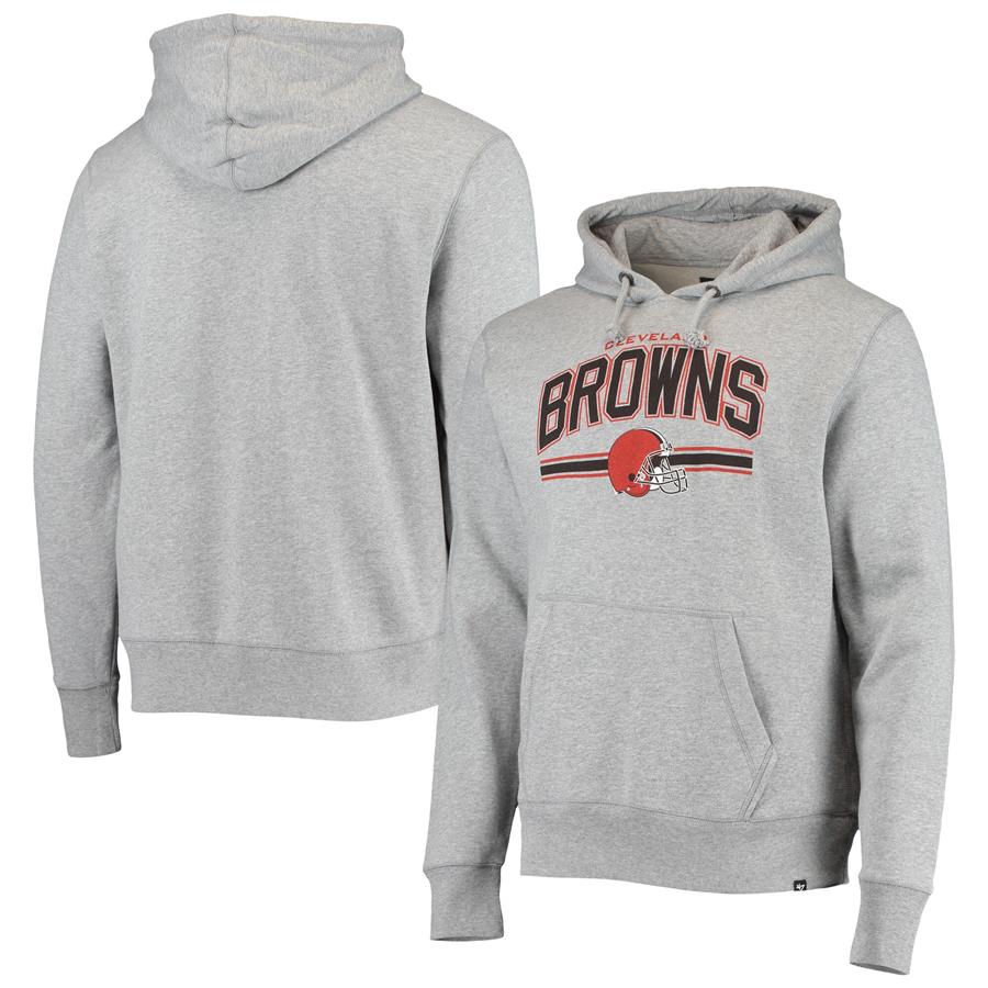 Cleveland Browns '47 Foundation Pullover Hoodie - Heathered Gray