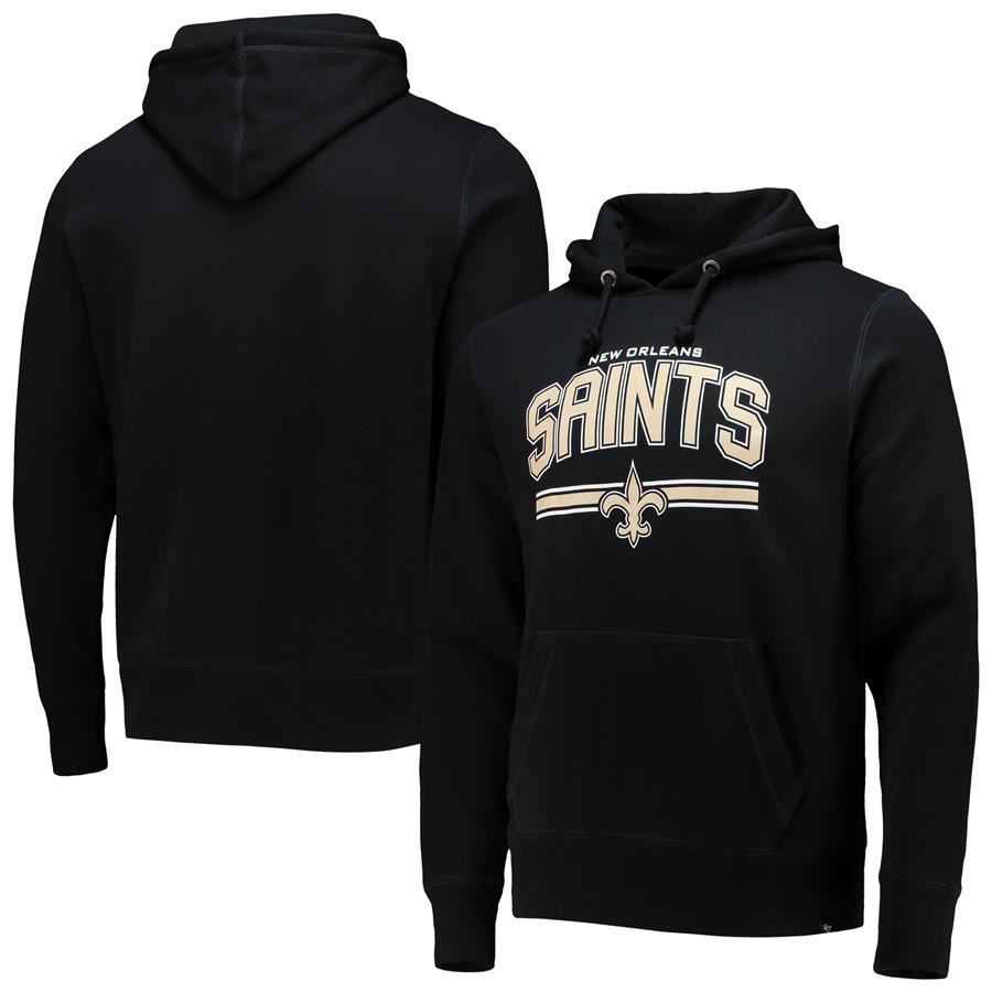New Orleans Saints '47 Foundation Pullover Hoodie - Black