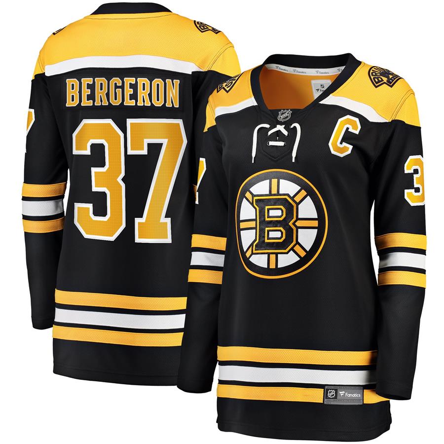 Patrice Bergeron Boston Bruins Fanatics Branded Women's Home Captain Premier Breakaway Player Jersey - Black