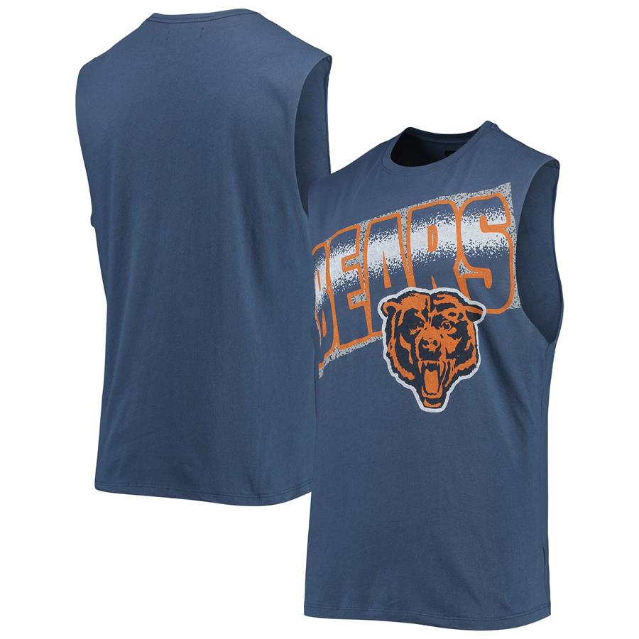 Chicago Bears Junk Food Muscle Tank Top - Navy