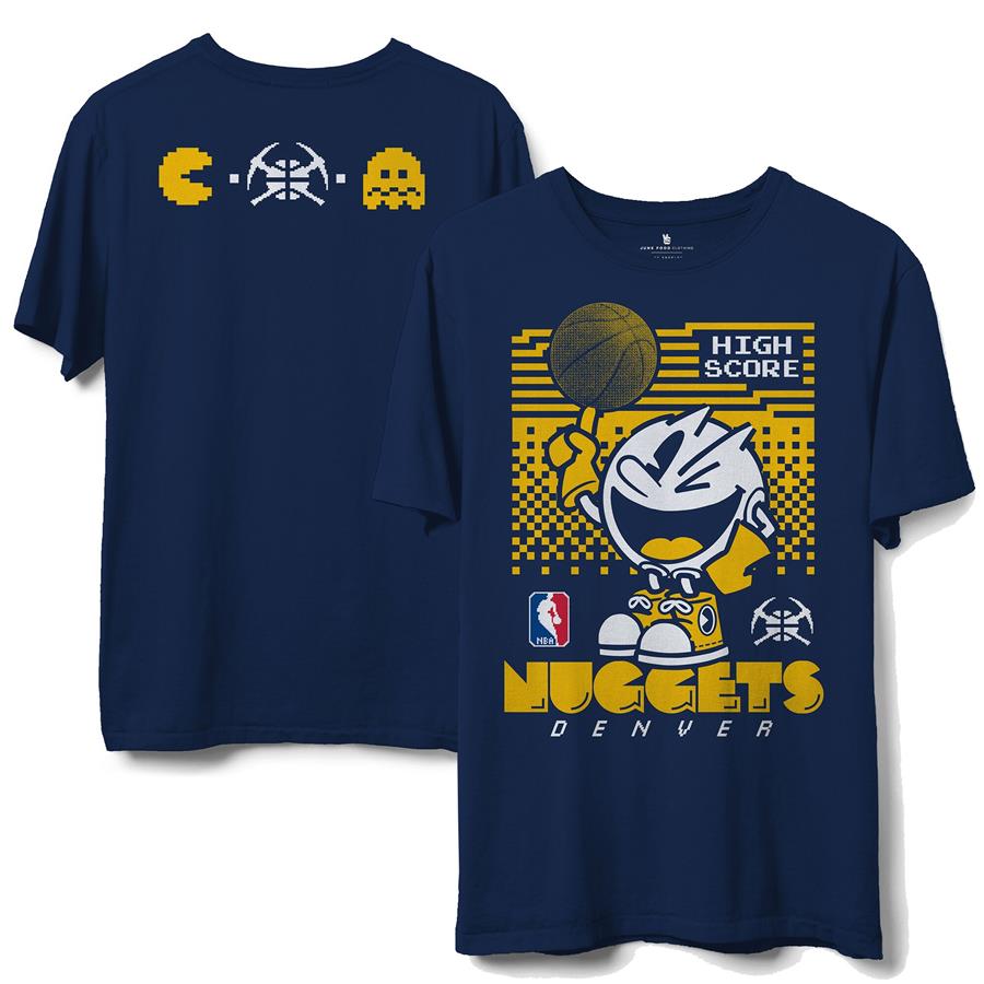 Denver Nuggets Junk Food NBA x Pac Man High Score T-Shirt - Navy
