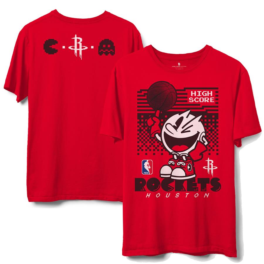 Houston Rockets Junk Food NBA x Pac Man High Score T-Shirt - Red