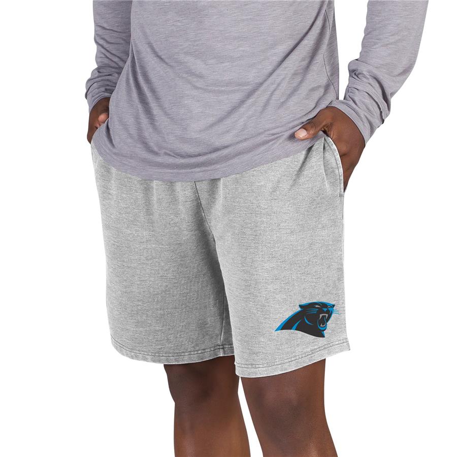 Carolina Panthers Concepts Sport Recline Terry Jam Shorts - Gray