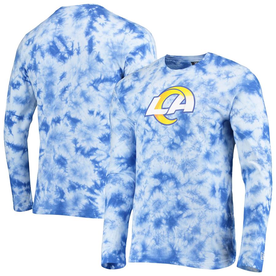Los Angeles Rams New Era Tie-Dye Long Sleeve T-Shirt - Royal