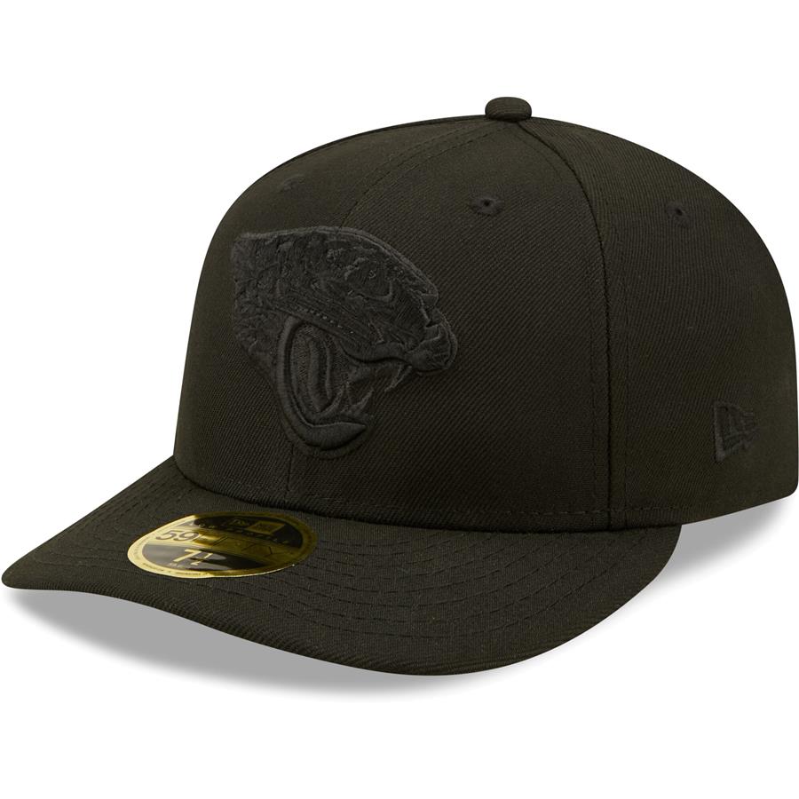 Jacksonville Jaguars New Era Black on Black Low Profile 59FIFTY II Fitted Hat - Black