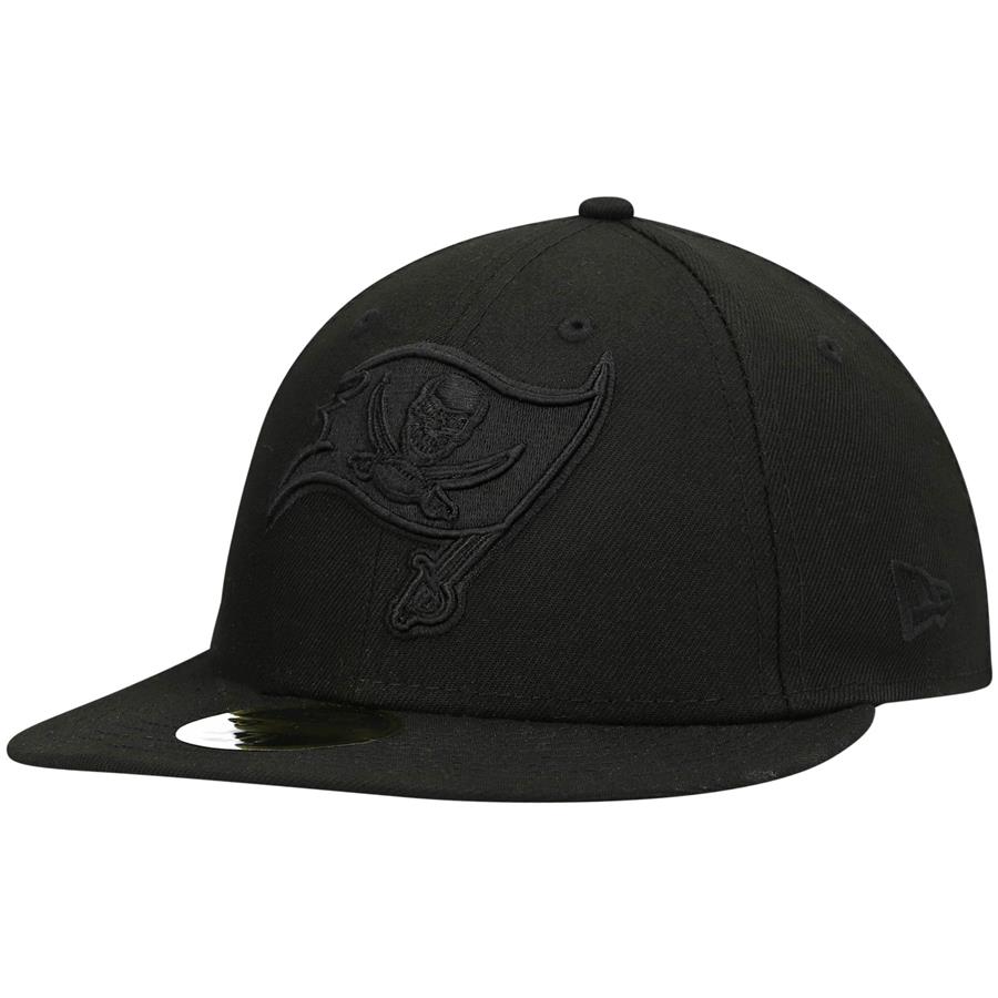 Tampa Bay Buccaneers New Era Black on Black Low Profile 59FIFTY II Fitted Hat - Black