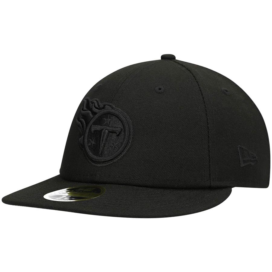 Tennessee Titans New Era Black on Black Low Profile 59FIFTY II Fitted Hat - Black