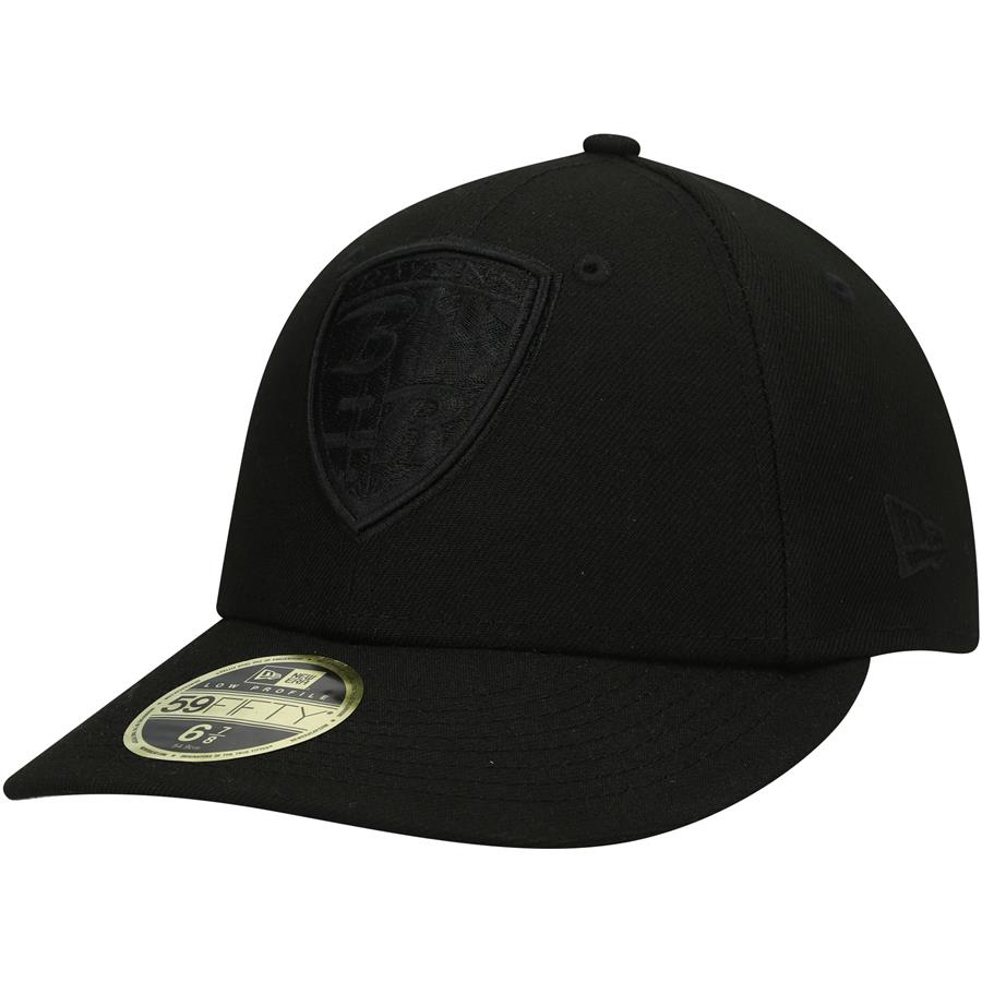 Baltimore Ravens New Era Black on Black Low Profile 59FIFTY II Fitted Hat - Black