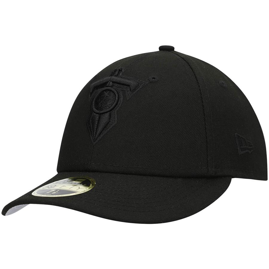 Tennessee Titans New Era Alternate Logo Black on Black Low Profile 59FIFTY II Fitted Hat - Black
