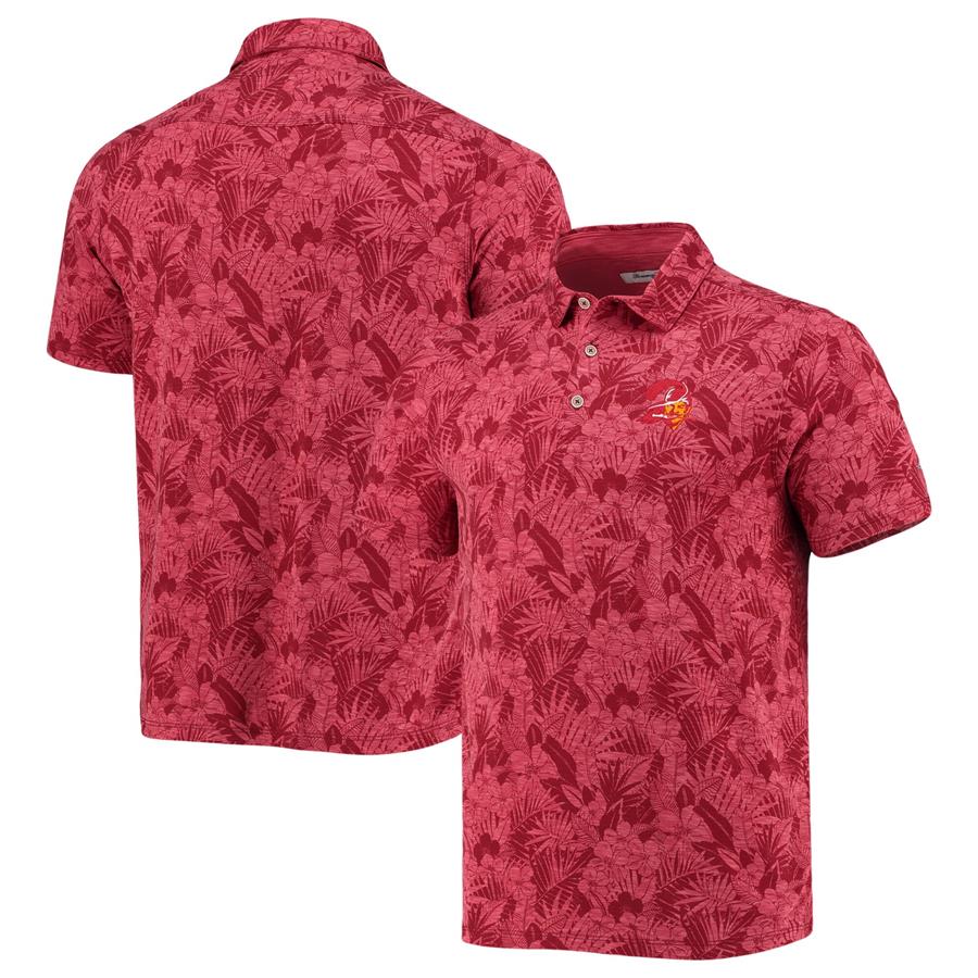 Tampa Bay Buccaneers Tommy Bahama Throwback Sport Palmetto Palms Polo - Red