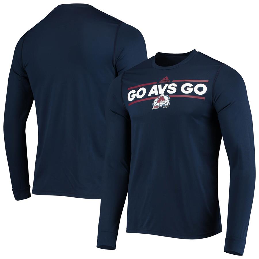 Colorado Avalanche adidas Dassler AEROREADY Creator Long Sleeve T-Shirt - Navy