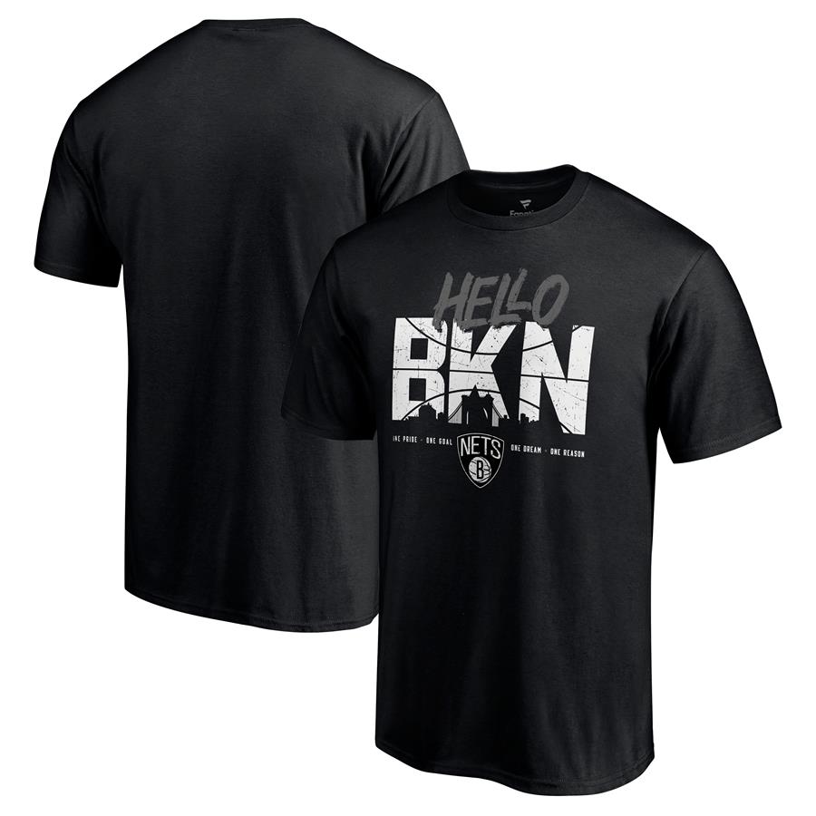 Brooklyn Nets Fanatics Branded Hello BKN Hometown Collection T-Shirt - Black