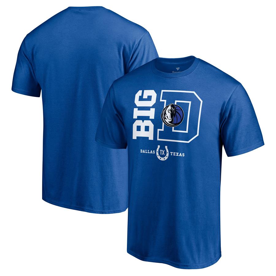 Dallas Mavericks Fanatics Branded Big D Hometown Collection T-Shirt - Blue